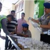 Anggota Polres Kuningan saat Dites Urine